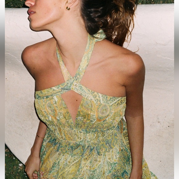 ZARA - Long print dress - Picture 1 of 9